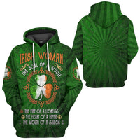 St Patricks Day Hoodie Irish Woman The Soul Of A Witch LT8 - Wonder Print Shop