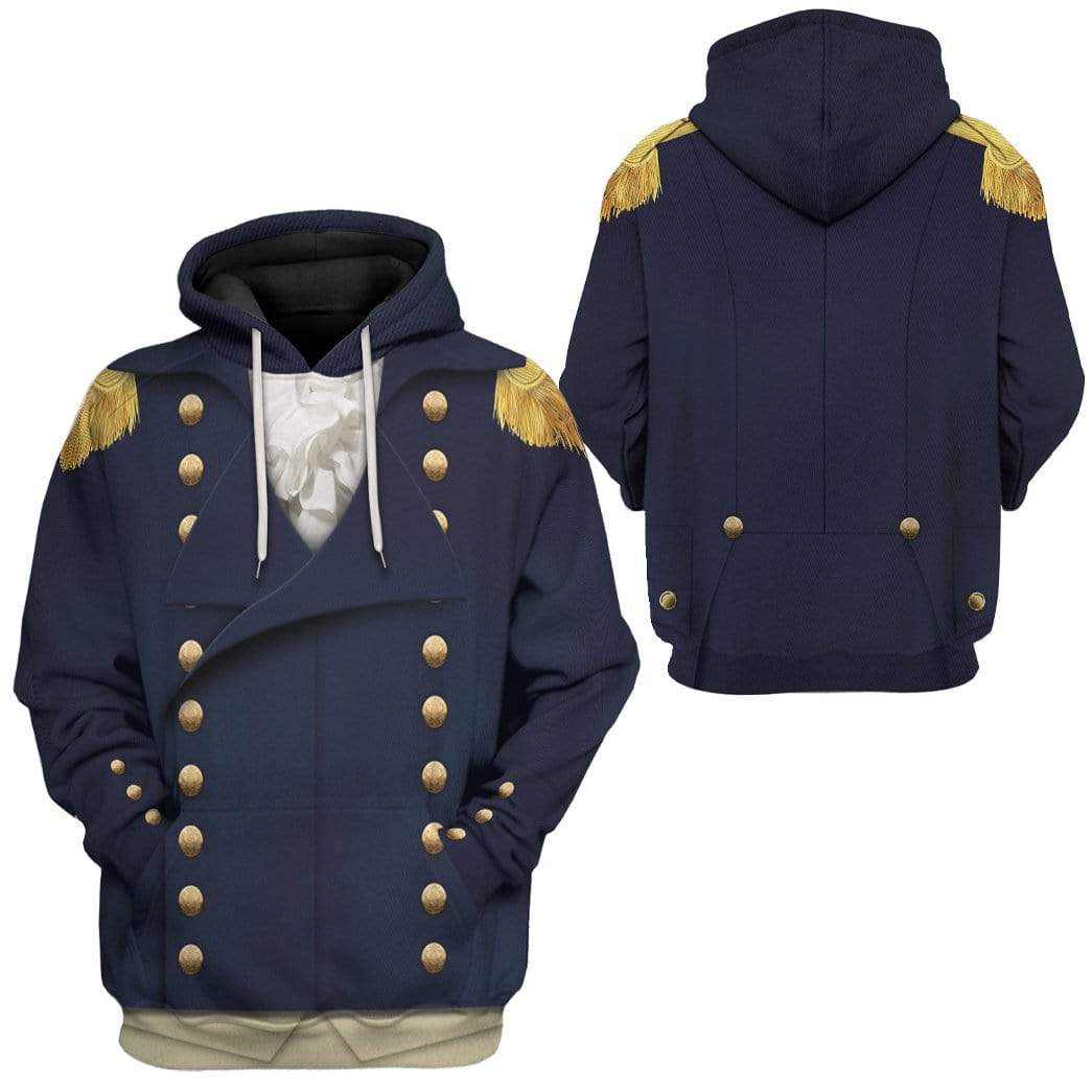 Royal Navy Captain 1806 Napoleonic Wars British Navy Hoodie LT8 - Wonder Print Shop