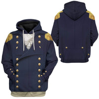 Royal Navy Captain 1806 Napoleonic Wars British Navy Hoodie LT8 - Wonder Print Shop