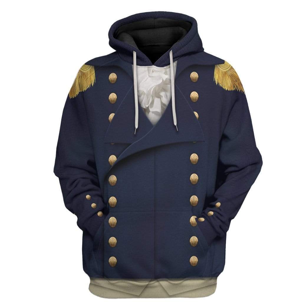 Royal Navy Captain 1806 Napoleonic Wars British Navy Hoodie LT8 - Wonder Print Shop