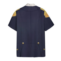 Royal Navy Captain 1806 Napoleonic Wars British Navy Costume Hawaiian Shirt LT8 - Wonder Print Shop