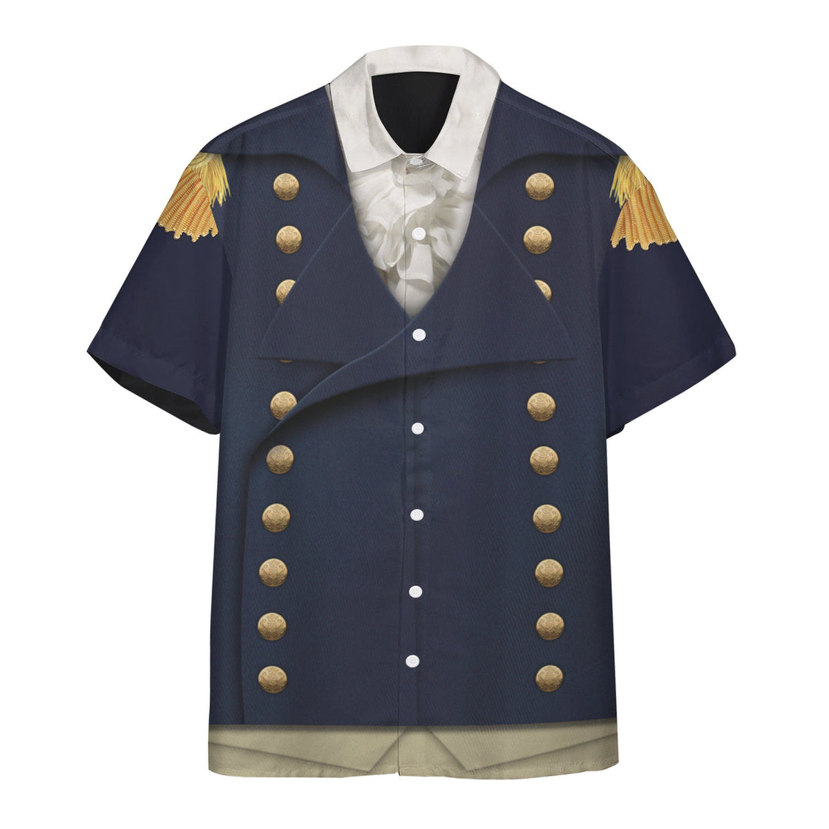Royal Navy Captain 1806 Napoleonic Wars British Navy Costume Hawaiian Shirt LT8 - Wonder Print Shop