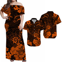 Hawaii Matching Hawaiian Shirt And Dress PolynesiaOrange Cool Shaka Sign LT13 - Wonder Print Shop