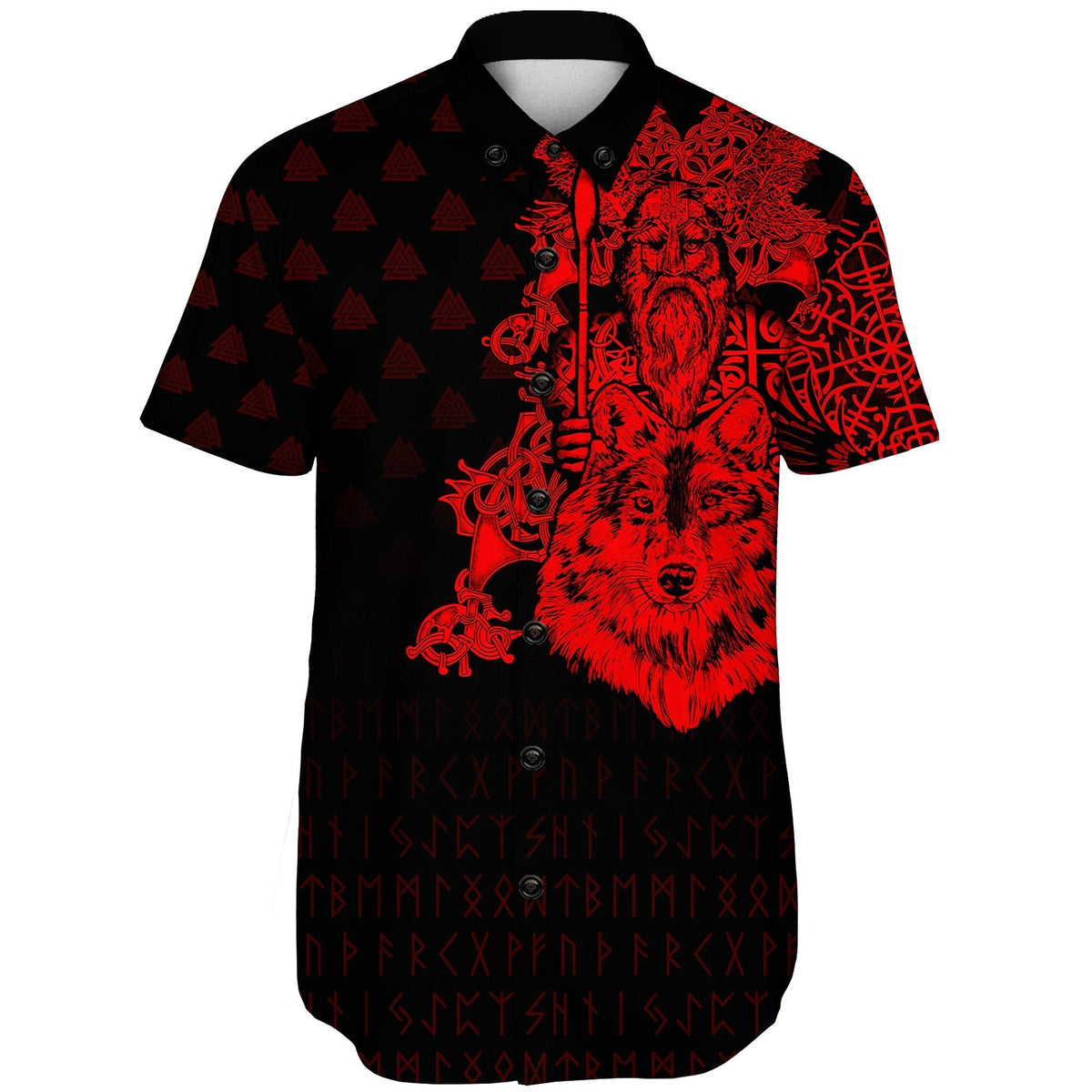 viking-shorts-sleeve-shirt-old-norse-odin-tattoo-red