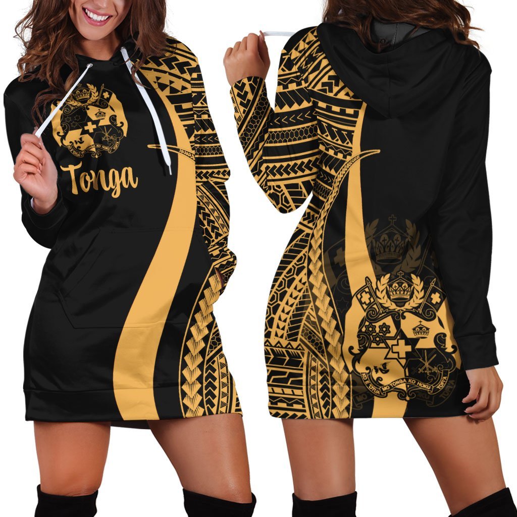 tonga-womens-hoodie-dress-gold-polynesian-tentacle-tribal-pattern