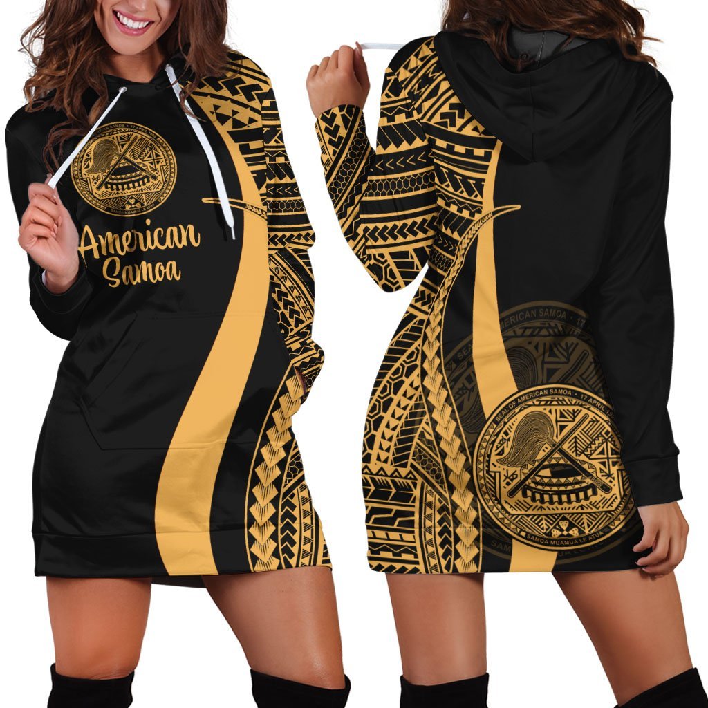 american-samoa-womens-hoodie-dress-gold-polynesian-tentacle-tribal-pattern