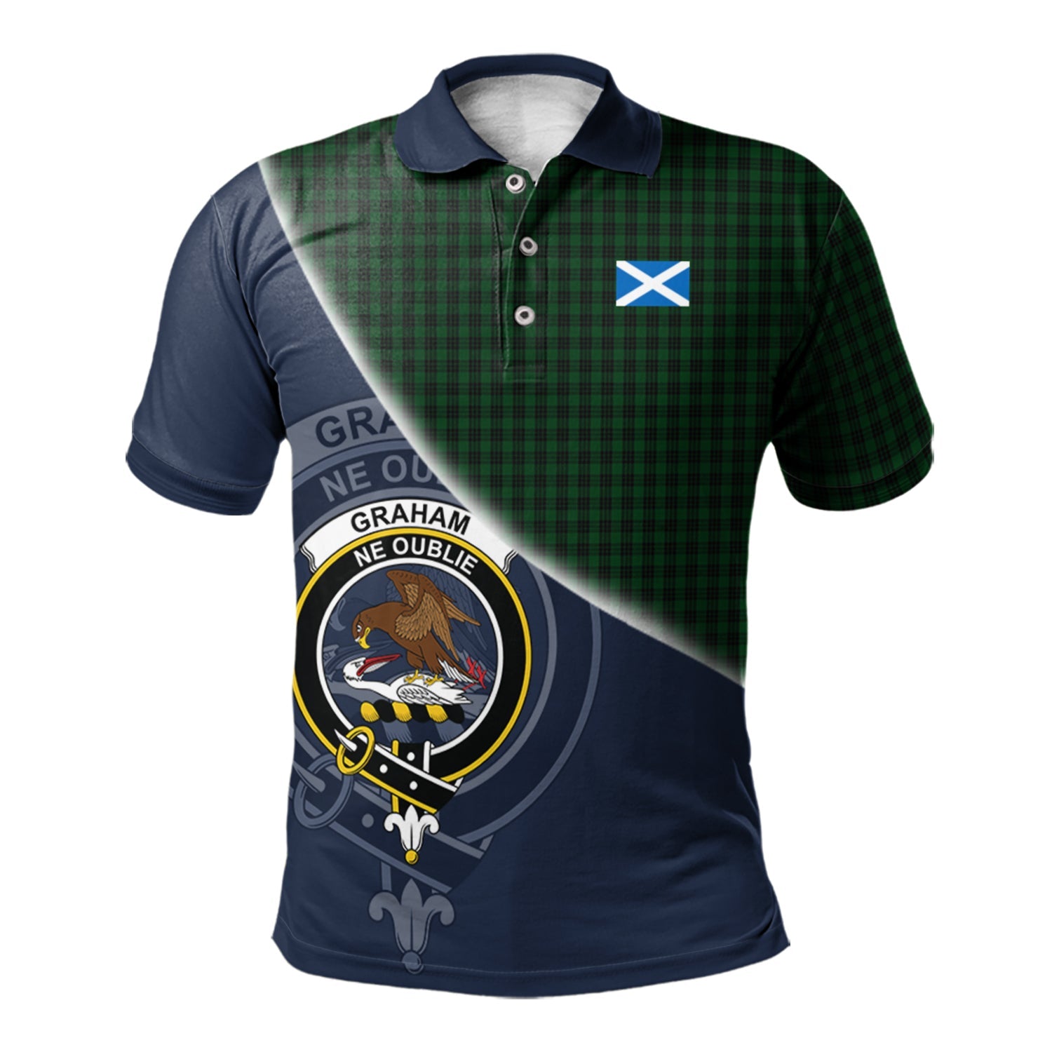 scottish-graham-clan-crest-tartan-scotland-flag-half-style-polo-shirt