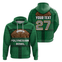 Custom Polynesian Bowl Hoodie Green Custom Text and Number LT4 - Wonder Print Shop