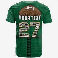 Custom Polynesian Bowl T Shirt Green Custom Text And Number LT4 - Wonder Print Shop