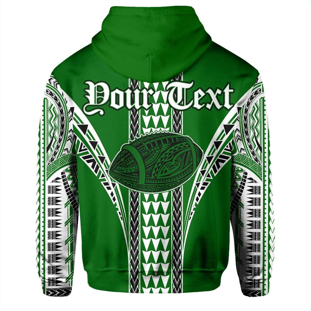 Custom Hawaii Hoodie Green Football Pullover Hoodie - Wonder Print Shop