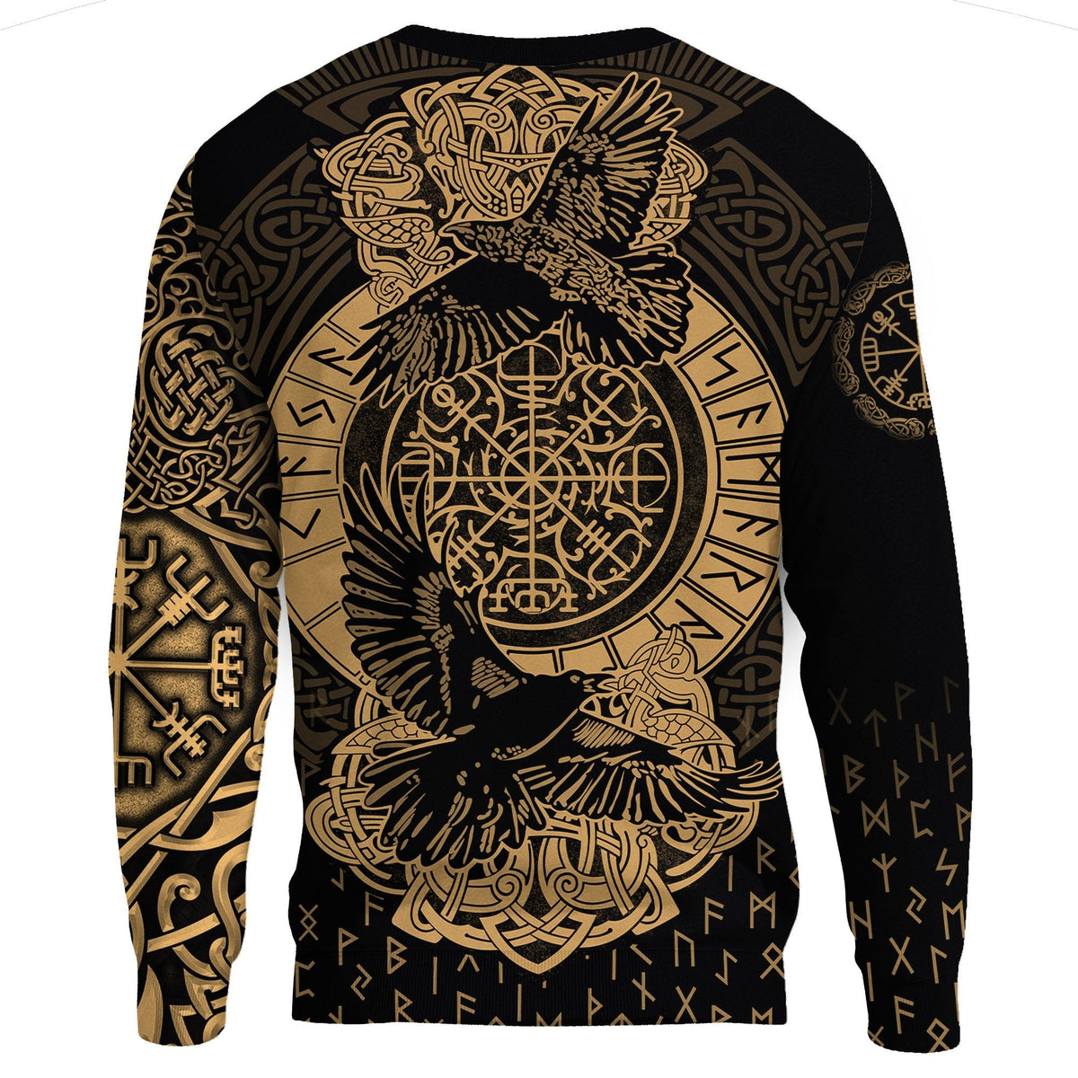Viking Sweatshirt - Nordic Raven Tattoos RLT12 - Wonder Print Shop