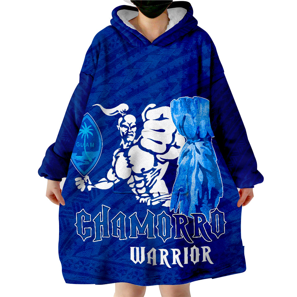Guam Chamorro Warrior Wearable Blanket Hoodie - Wonder Print Shop