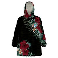 Guam Guam Coat Of Arms Hibiscus Palm Leaves Wearable Blanket Hoodie - Wonder Print Shop
