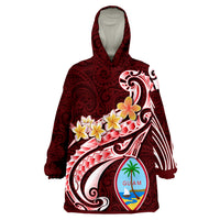 Guam Guam Seal Polynesian Patterns Plumeria Wearable Blanket Hoodie - Wonder Print Shop