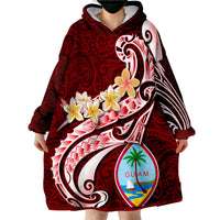 Guam Guam Seal Polynesian Patterns Plumeria Wearable Blanket Hoodie - Wonder Print Shop