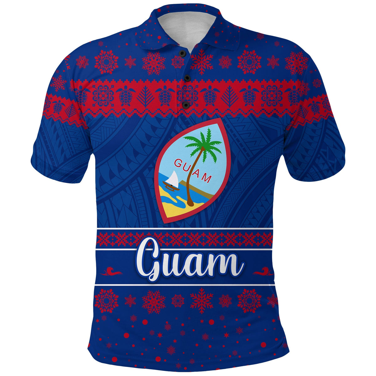 Custom Guam Polo Shirt Christmas Simple Style LT8 - Wonder Print Shop