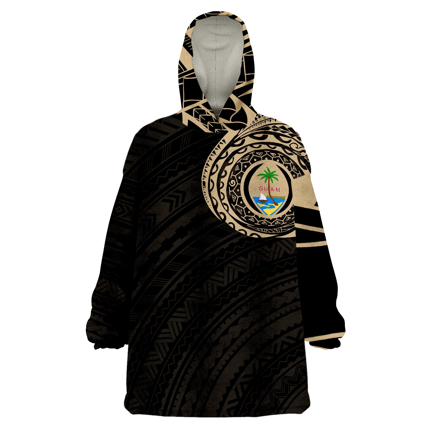 Guam Polynesian Tattoo New Update Wearable Blanket Hoodie - Wonder Print Shop
