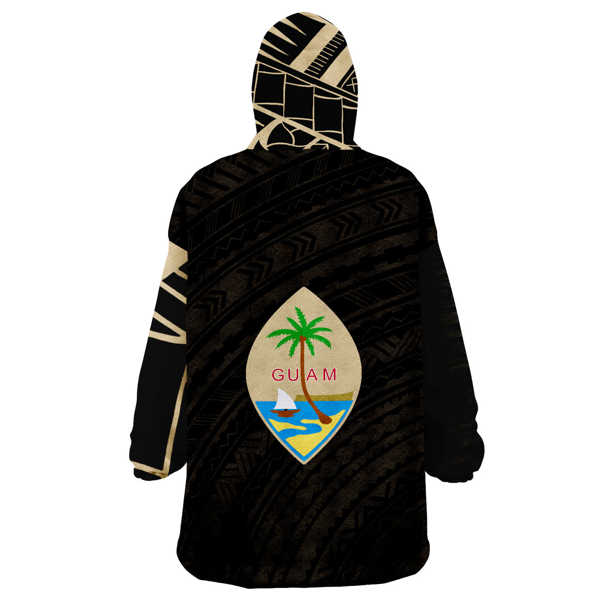 Guam Polynesian Tattoo New Update Wearable Blanket Hoodie - Wonder Print Shop