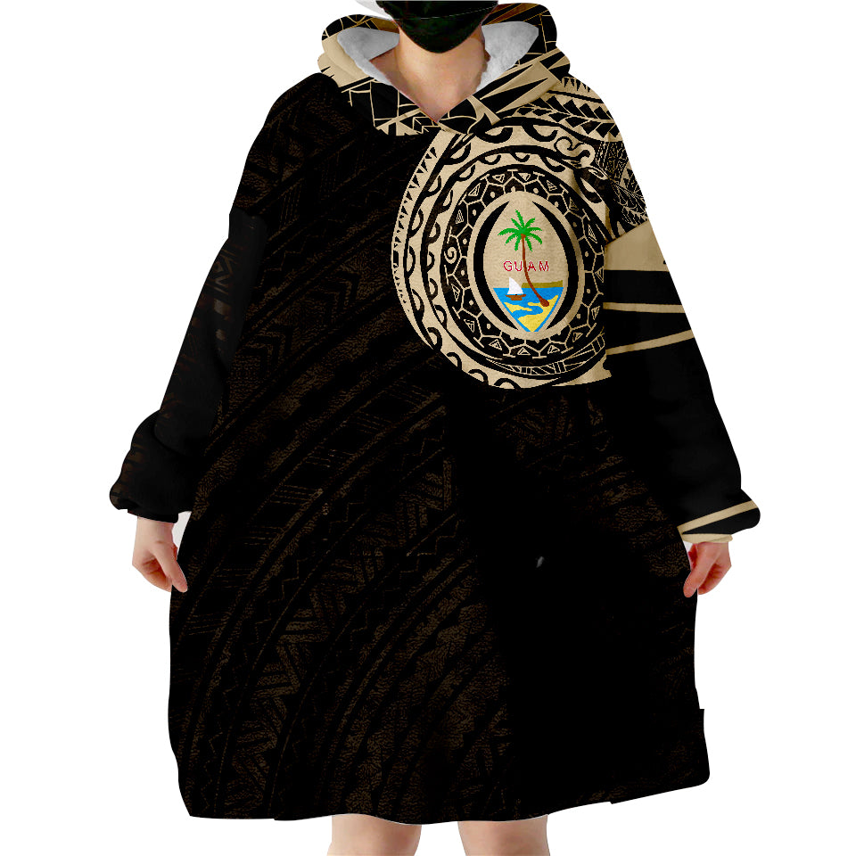 Guam Polynesian Tattoo New Update Wearable Blanket Hoodie - Wonder Print Shop
