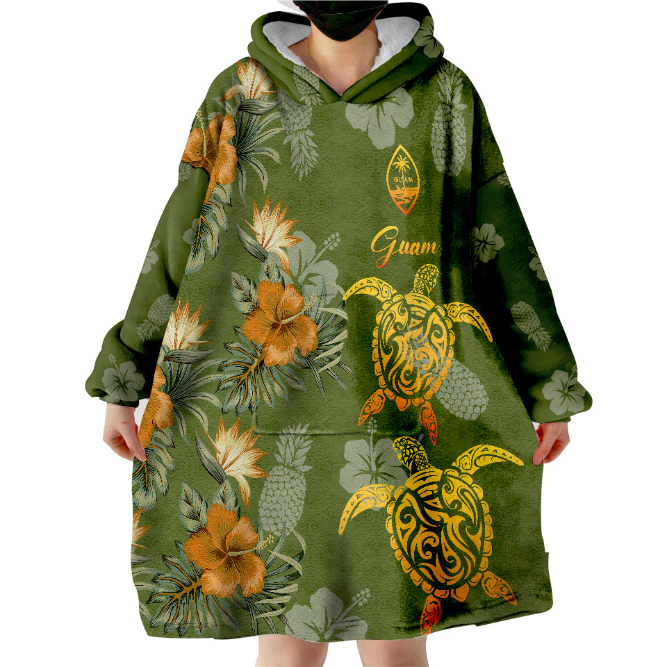 Guam Polynesian Tropical Summer Wearable Blanket Hoodie - Wonder Print Shop