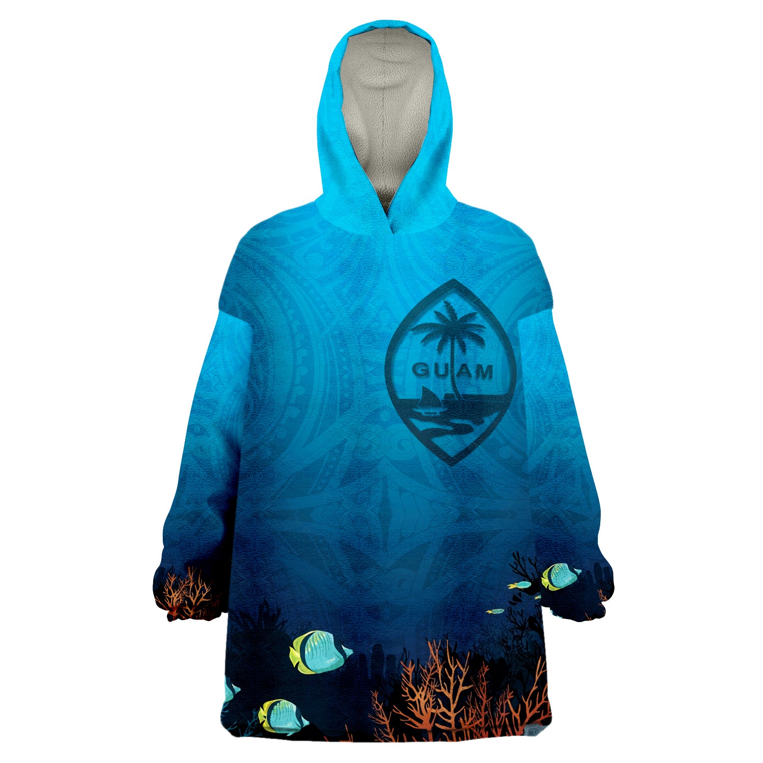 Guam Under Sea Wearable Blanket Hoodie - Wonder Print Shop