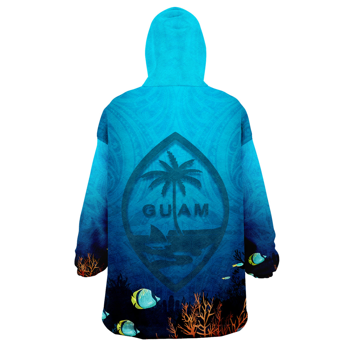 Guam Under Sea Wearable Blanket Hoodie - Wonder Print Shop