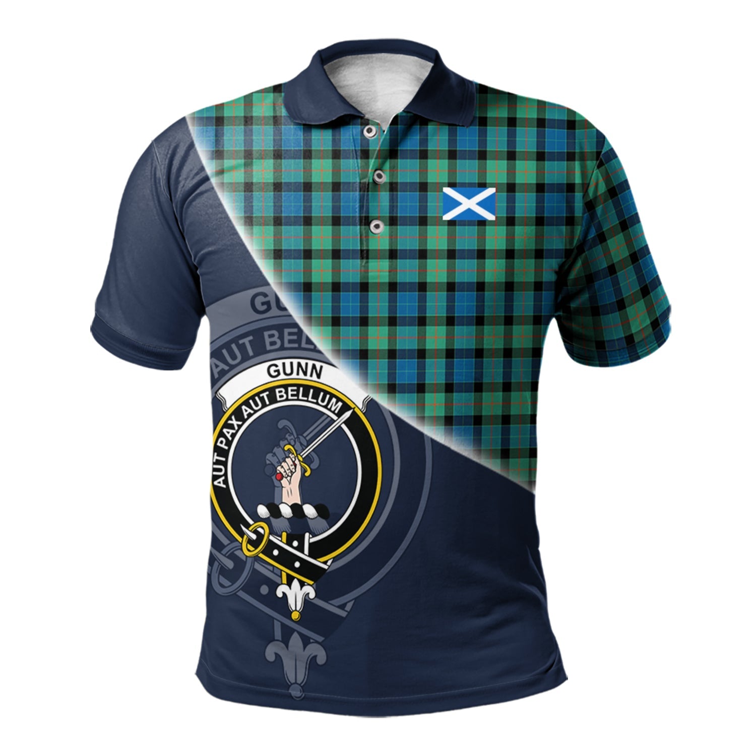 scottish-gunn-ancient-clan-crest-tartan-scotland-flag-half-style-polo-shirt
