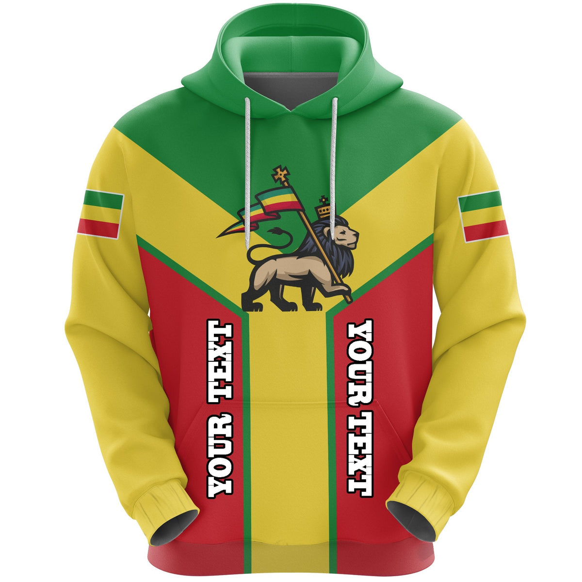 Custom Ethiopia Pullover Hoodie Rising - Wonder Print Shop