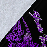 custom-personalised-hawaii-turtle-with-plumeria-leaf-purple-blanket