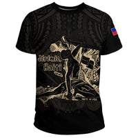 Haiti T Shirt Polynesian Neg Maron Custom LT6 - Wonder Print Shop