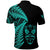 New Zealand Haka Rugby Maori Polo Shirt Silver Fern Vibes Turquoise LT8 - Wonder Print Shop