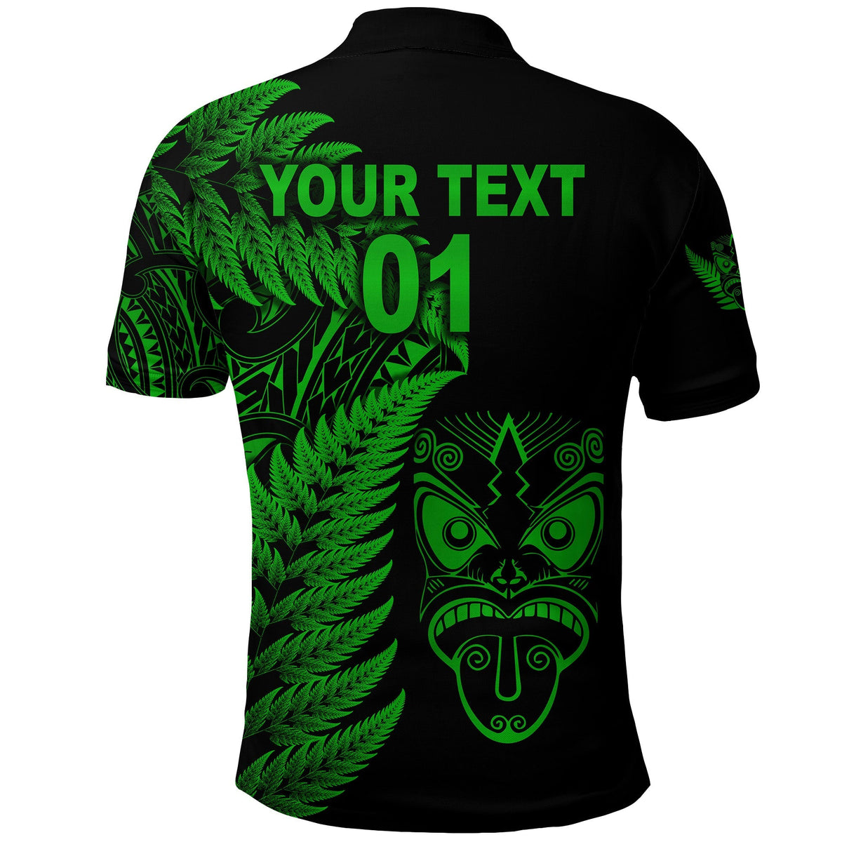 Custom New Zealand Haka Rugby Maori Polo Shirt Silver Fern Vibes Green LT8 - Wonder Print Shop