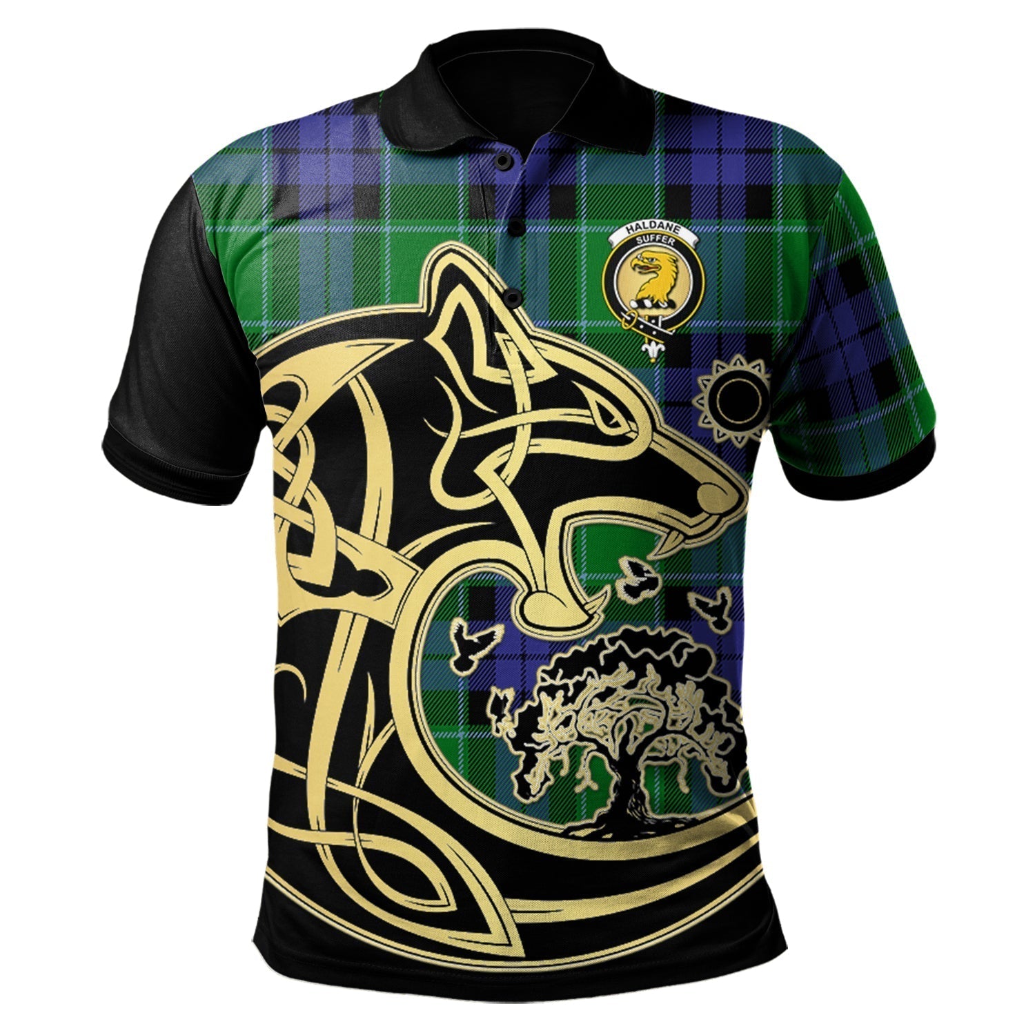 scottish-haldane-clan-crest-tartan-celtic-wolf-style-polo-shirt