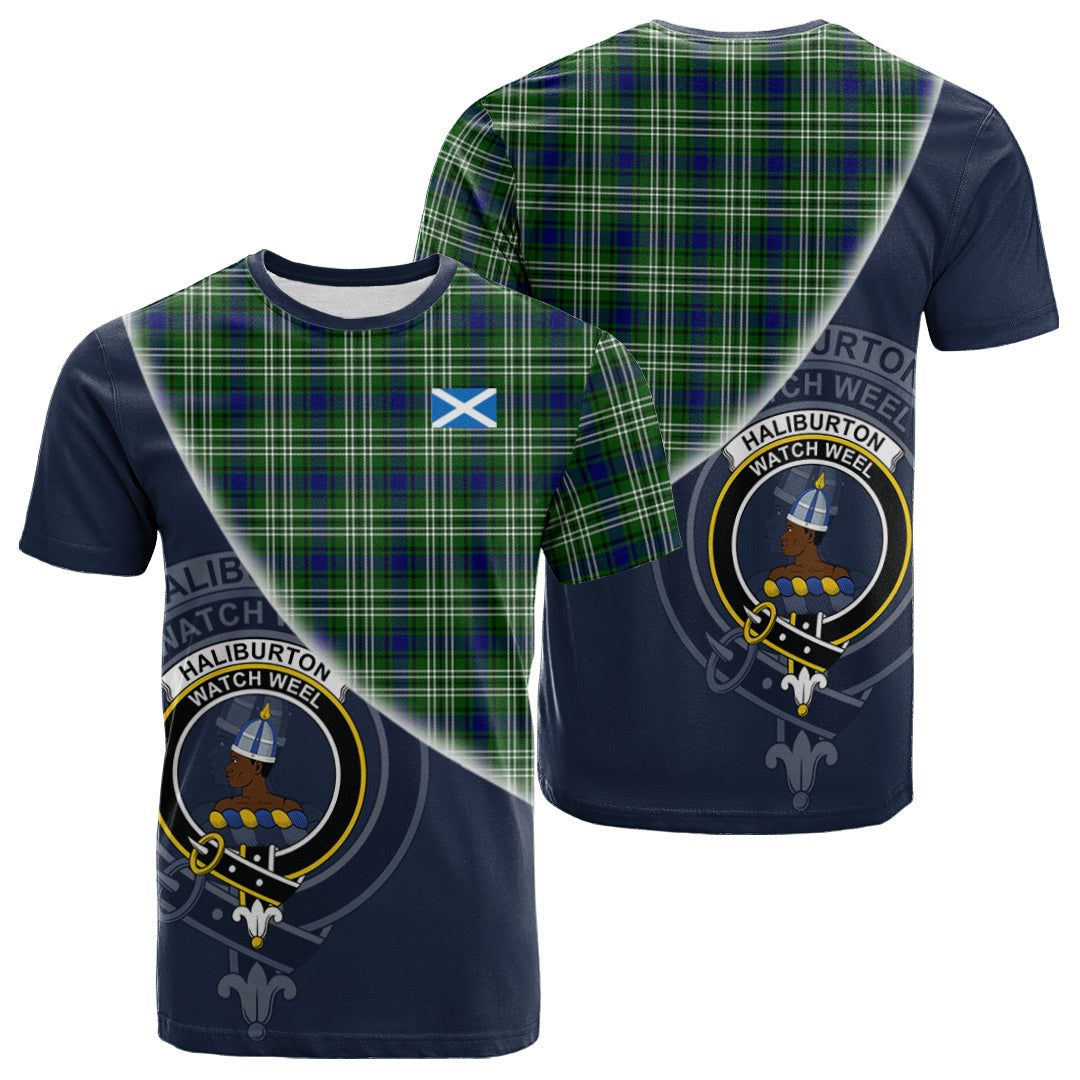 scottish-haliburton-clan-crest-tartan-scotland-flag-half-style-t-shirt