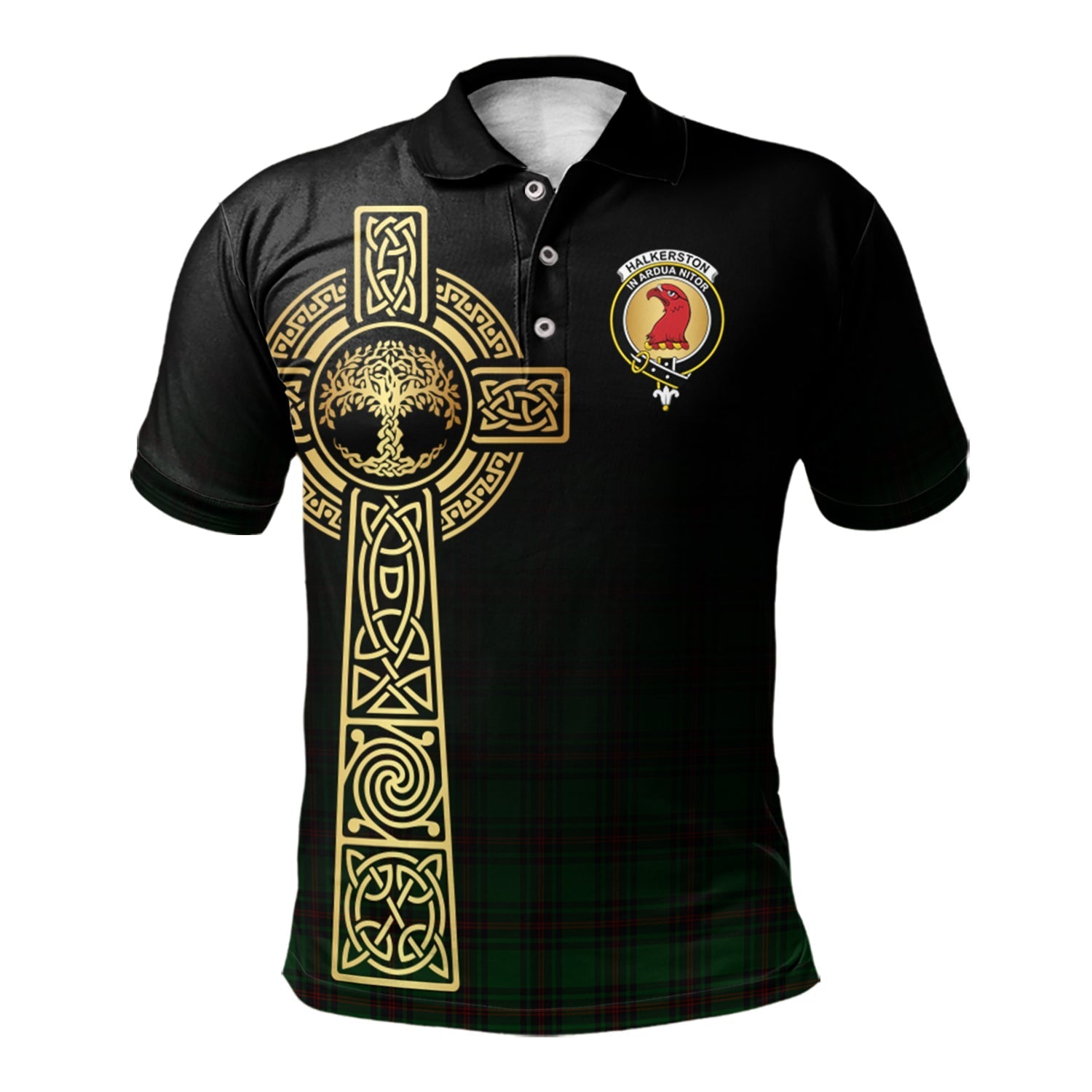 scottish-halkerston-clan-crest-tartan-celtic-tree-of-life-polo-shirt
