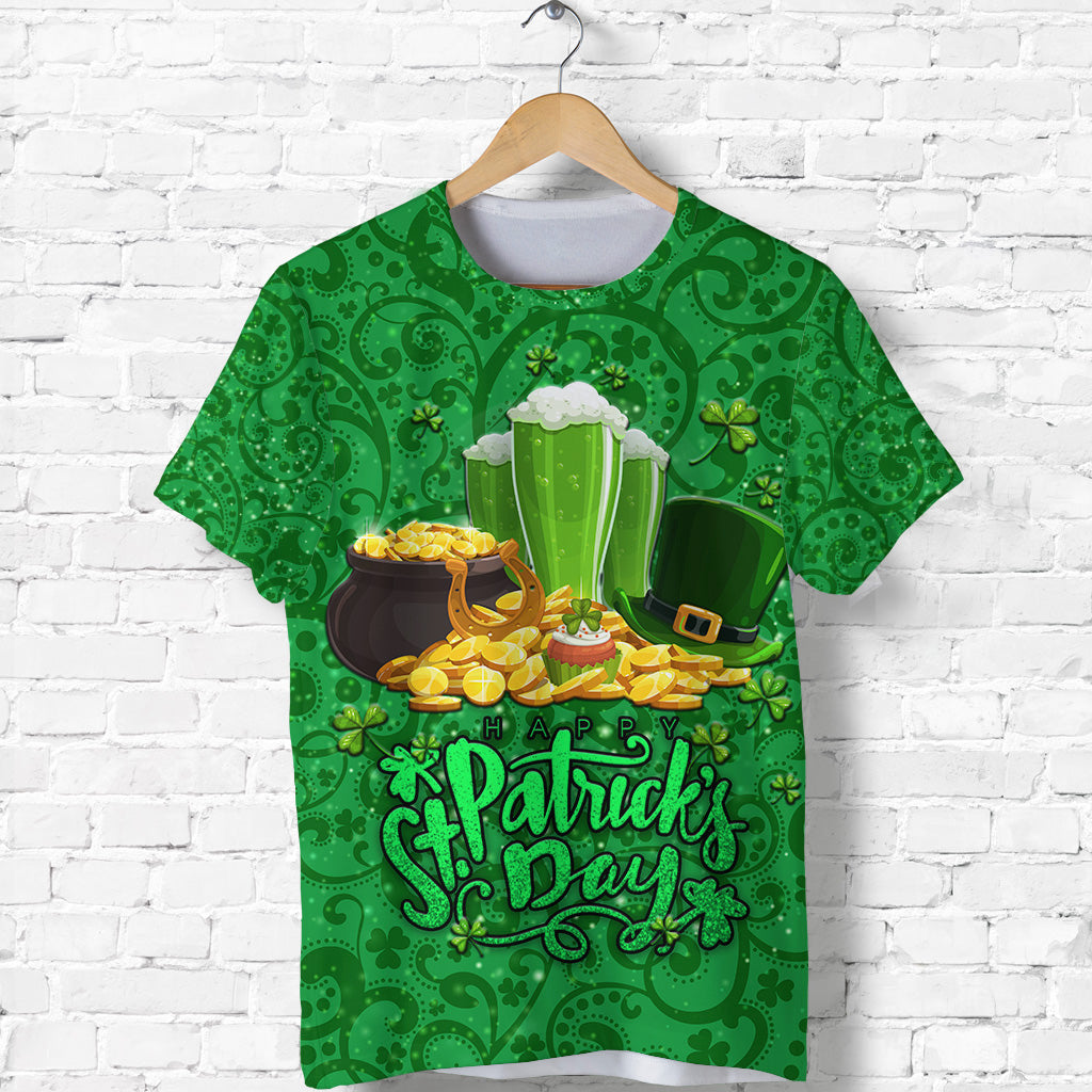 Ireland Happy Saint Patricks Day T Shirt With Shamrock LT8 - Wonder Print Shop