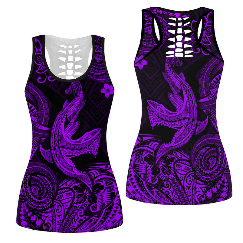 hawaii-angry-shark-polynesian-hollow-tank-top-unique-style-purple