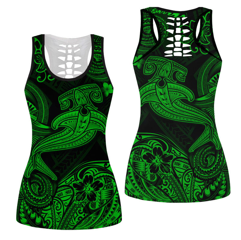 hawaii-hammer-shark-polynesian-hollow-tank-top-unique-style-green