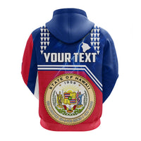 Custom Seal of Hawaii Zip Up Hoodie Kakau Polynesian Thunder Style LT4 - Wonder Print Shop