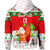 Custom Christmas Hawaii Hoodie Santa Claus Surfing Simple Style White LT8 - Wonder Print Shop