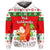 Custom Christmas Hawaii Hoodie Santa Claus Surfing Simple Style White LT8 - Wonder Print Shop