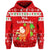 Custom Christmas Hawaii Hoodie Santa Claus Surfing Simple Style Red LT8 - Wonder Print Shop