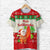 Custom Hawaii Christmas T Shirt Santa Claus Surfing Simple Style Beige Red LT8 - Wonder Print Shop