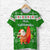 Custom Hawaii Christmas T Shirt Santa Claus Surfing Simple Style Green LT8 - Wonder Print Shop