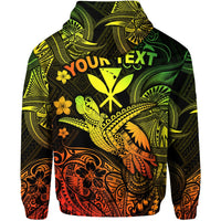 Custom Hawaii Turtle Map Polynesian Zip Hoodie Kanaka Maoli Unique Style Reggae LT8 - Wonder Print Shop