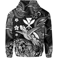 Hawaii Turtle Map Polynesian Zip Hoodie Kanaka Maoli Unique Style Black LT8 - Wonder Print Shop