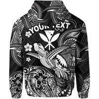 Custom Hawaii Turtle Map Polynesian Zip Hoodie Kanaka Maoli Unique Style Black LT8 - Wonder Print Shop