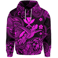 Hawaii Turtle Map Polynesian Hoodie Kanaka Maoli Unique Style Pink LT8 - Wonder Print Shop