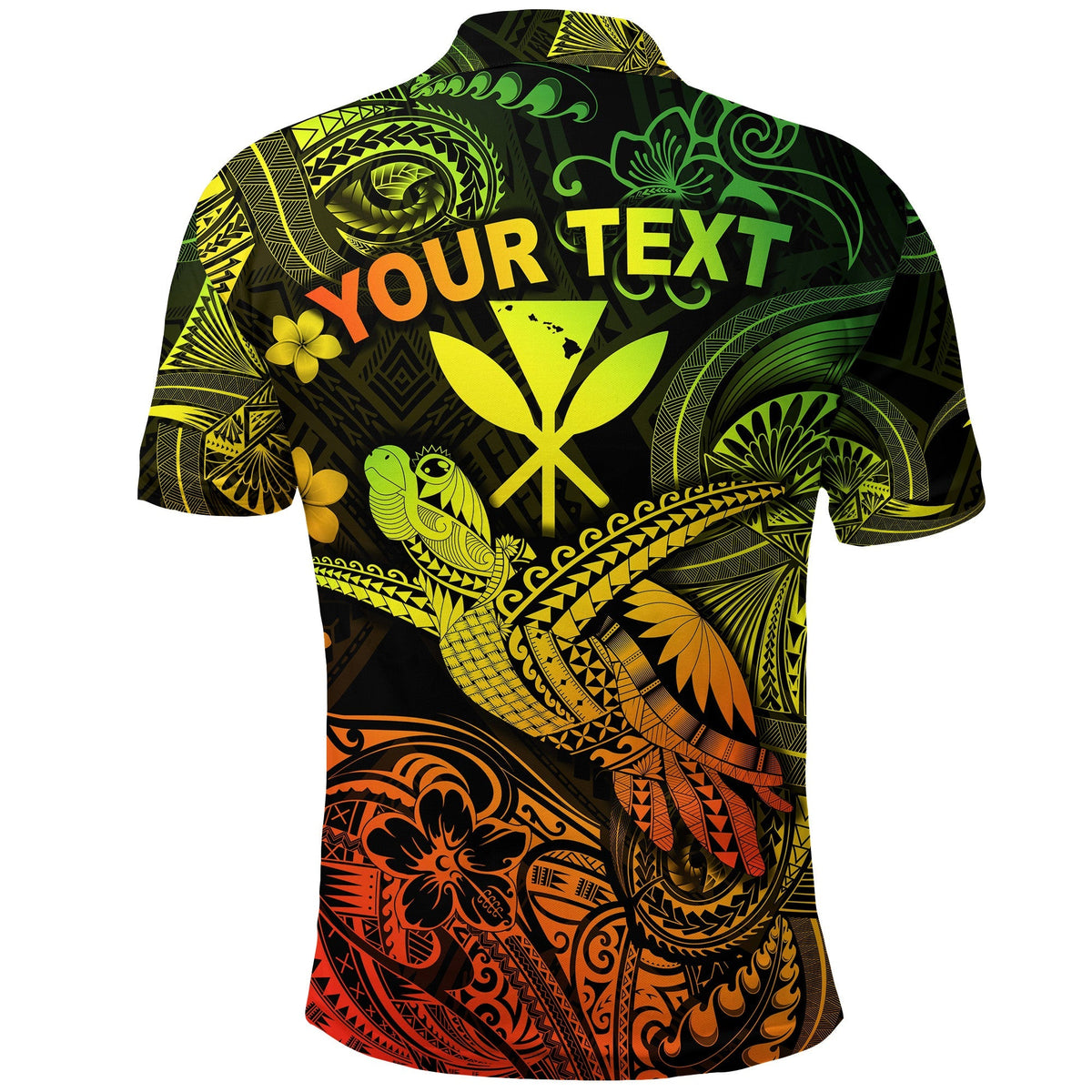Custom Hawaii Golf Shirts Polynesian Turtle with Kanaka Maoli Polo Shirt Unique Style Reggae LT8 - Wonder Print Shop