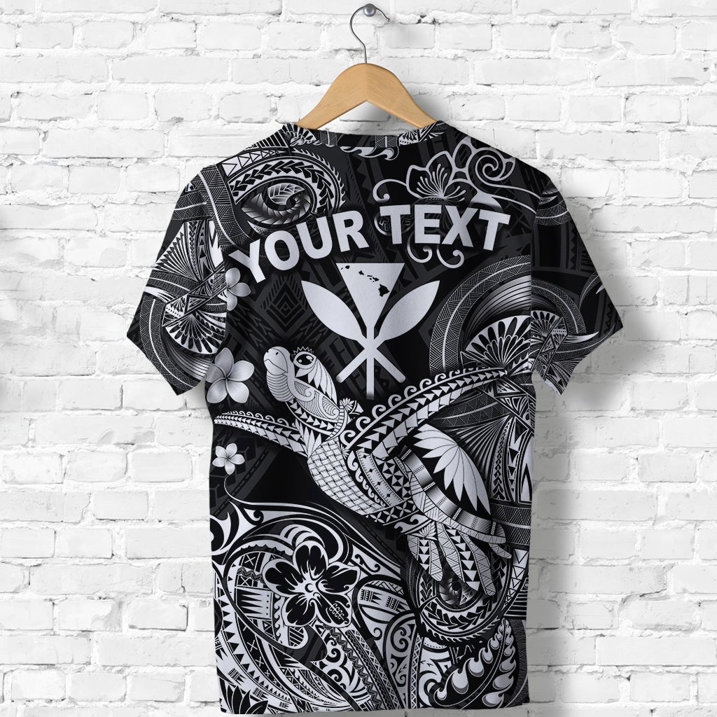Custom Hawaii Turtle Map Polynesian T Shirt Kanaka Maoli Unique Style Black LT8 - Wonder Print Shop